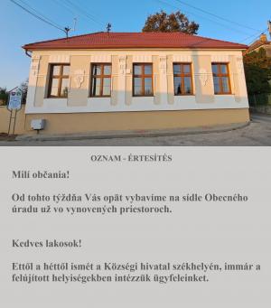 Oznam - Értesítés