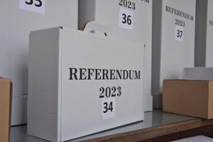 Prenosná volebná urna - REFERENDUM 2023 - Hordozható választási urna