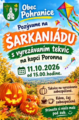 Jesenná šarkaniáda a vyrezávanie tekvíc v Pohraniciach