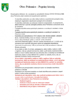 Bezpečnostné opatrenia - Biztonsági intézkedések